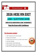 2026 HESI RN Exit &vert; 1000&plus; Questions Bank &vert; NGN Nursing Questions &vert; 2026 HESI Nursing Exit Exam Questions &lpar;Latest PDF Update&rpar;
