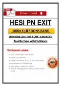 2026 HESI PN Exit Exam with 1000&plus; Questions&comma; NGN-Style Questions & Case Scenarios &vert; &lpar;100&percnt; Guarantee Pass&rpar;