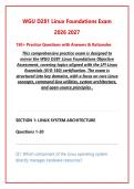  WGU D281 Linux Foundations 2026 &ndash; Complete Exam Prep Guide