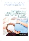 Test Bank For Essentials of Maternity&comma; Newborn&comma; and Women&rsquo;s Health 5th Edition By Susan Ricci 9781975112646 Chapter 1-24 Complete Guide&NewLine;