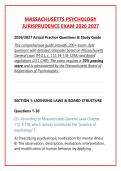Massachusetts Psychology Jurisprudence Exam 2026 &ndash; Practice Questions & Answers