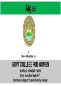 Class notes Medical &lpar;Botany&rpar; Alage