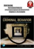 Criminal Behavior&colon; A Psychological Approach 11th Edition &vert; ISBN 978‑0134163741 &vert; Bartol & Bartol &vert; Complete Test Bank & Exam Prep Q&A &vert; 2026 Criminology & Psychology