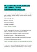 NR 302 UPDATED ACTUAL QUESTIONS&NewLine;AND CORRECT ANSWERS&NewLine;COMPREHENSIVE STUDY GUIDE