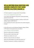 NR 503 MIDTERM EXAM QUESTIONS AND&NewLine;ANSWERS COMPLETE STUDY GUIDE&NewLine;VERIFIED SOLUTIONS GRADED A&plus;