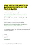 NR 503 MIDTERM EXAM SCRIPT TESTED&NewLine;QUESTIONS WITH VERIFIED ANSWERS&NewLine;PRACTICE SOLUTION