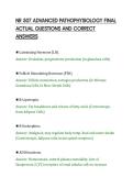 NR 507 ADVANCED PATHOPHYSIOLOGY FINAL&NewLine;ACTUAL QUESTIONS AND CORRECT&NewLine;ANSWERS