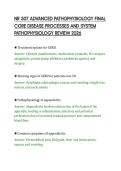 NR 507 ADVANCED PATHOPHYSIOLOGY FINAL&NewLine;CORE DISEASE PROCESSES AND SYSTEM&NewLine;PATHOPHYSIOLOGY REVIEW 2026