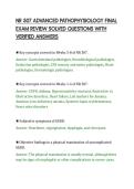 NR 507 ADVANCED PATHOPHYSIOLOGY FINAL&NewLine;EXAM REVIEW SOLVED QUESTIONS WITH&NewLine;VERIFIED ANSWERS