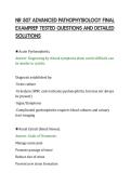 NR 507 ADVANCED PATHOPHYSIOLOGY FINAL&NewLine;EXAMPREP TESTED QUESTIONS AND DETAILED&NewLine;SOLUTIONS