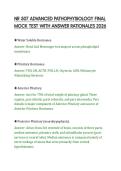 NR 507 ADVANCED PATHOPHYSIOLOGY FINAL&NewLine;MOCK TEST WITH ANSWER RATIONALES 2026
