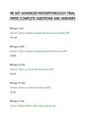 NR 507 ADVANCED PATHOPHYSIOLOGY FINAL&NewLine;PAPER COMPLETE QUESTIONS AND ANSWERS