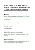 NR 507 ADVANCED PATHOPHYSIOLOGY&NewLine;MIDTERM CORE DISEASE MECHANISMS AND&NewLine;CLINICAL MANIFESTATIONS REVIEW 2026