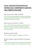 NR 507 ADVANCED PATHOPHYSIOLOGY&NewLine;MIDTERM EXAM COMPREHENSIVE QUESTIONS&NewLine;AND COMPLETE SOLUTIONS