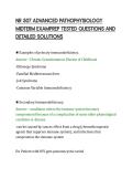 NR 507 ADVANCED PATHOPHYSIOLOGY&NewLine;MIDTERM EXAMPREP TESTED QUESTIONS AND&NewLine;DETAILED SOLUTIONS