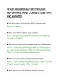 NR 507 ADVANCED PATHOPHYSIOLOGY&NewLine;MIDTERM FINAL PAPER COMPLETE QUESTIONS&NewLine;AND ANSWERS&NewLine;