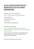 NR 507 ADVANCED PATHOPHYSIOLOGY&NewLine;MIDTERM MOCK TEST WITH ANSWER&NewLine;RATIONALES 2026