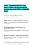 NR 507 EDAPT ENDOCRINE SYSTEM&NewLine;EDAPT ACTUAL TEST QUESTIONS AND&NewLine;ACCURATE ANSWERS COMPLETE REVIEW&NewLine;SHEET