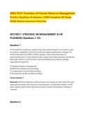 WGU D351 Functions of Human Resource Management&NewLine;Practice Questions & Answers &vert; 2026 Complete OA Study &NewLine;Guide Western Governors University