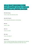 NR 507 EDAPT ENDOCRINE SYSTEM&NewLine;EDAPT EXAMPREP UPDATED COMPLETE&NewLine;QUESTIONS AND VERIFIED SOLUTIONS