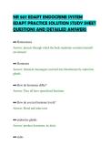 NR 507 EDAPT ENDOCRINE SYSTEM&NewLine;EDAPT PRACTICE SOLUTION STUDY SHEET&NewLine;QUESTIONS AND DETAILED ANSWERS