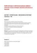 NURS 5334 Quiz 3&colon; 30S Protein Synthesis Inhibitors&NewLine;University of Texas at Arlington &vert; Questions with Answers & &NewLine;Rationales