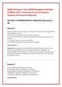 NURS 5334 Quiz 1&colon; Core PK&sol;PD Principles & Cell Wall &NewLine;Inhibitors &lpar;Part 1&rpar; University of Texas at Arlington &vert; &NewLine;Questions with Answers & Rationales