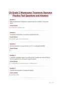 CA Grade 2 Wastewater Treatment Operator Practice Test Questions and Answers