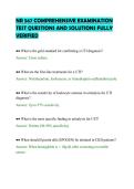 NR 567 COMPREHENSIVE EXAMINATION&NewLine;TEST QUESTIONS AND SOLUTIONS FULLY&NewLine;VERIFIED