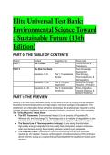 2026&sol;2027 Elite S-Tier Test Bank&colon; Environmental Science Toward a Sustainable Future &lpar;13th Edition&rpar; - Expert Q&A with Deep Rationales