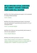 NR 567 UPDATED ACTUAL QUESTIONS&NewLine;AND CORRECT ANSWERS COMPLETE&NewLine;STUDY GUIDE FULL SOLUTION