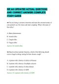 NR 569 UPDATED ACTUAL QUESTIONS&NewLine;AND CORRECT ANSWERS COMPLETE&NewLine;STUDY GUIDE