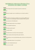 MICROBIOLOGY 2420 EXAM 4 UPDATED ACTUAL&NewLine;QUESTIONS AND CORRECT ANSWERS
