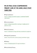 NR 601 FINAL EXAM COMPREHENSIVE&NewLine;PRIMARY CARE OF THE AGING ADULT STUDY&NewLine;GUIDE 2026