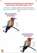 Test Bank for Biological Science&comma; 8th edition by Scott Freeman&comma; Kim Quillin&comma; All Chapter 1-54 covered&period;&vert;Latest update&comma; Graded A&plus;&period;