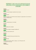 PROPERTY AND CASUALTY INSURANCE EXAM&NewLine;UPDATED ACTUAL QUESTIONS AND CORRECT&NewLine;ANSWERS