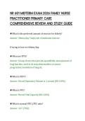 NR 601 MIDTERM EXAM 2026 FAMILY NURSE&NewLine;PRACTITIONER PRIMARY CARE&NewLine;COMPREHENSIVE REVIEW AND STUDY GUIDE