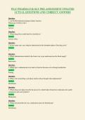 WGU PHARMACOLOGY PRE-ASSESSMENT UPDATED&NewLine;ACTUAL QUESTIONS AND CORRECT ANSWERS