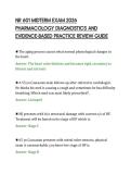 NR 601 MIDTERM EXAM 2026&NewLine;PHARMACOLOGY DIAGNOSTICS AND&NewLine;EVIDENCE-BASED PRACTICE REVIEW GUIDE&NewLine;