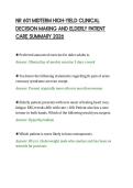 NR 601 MIDTERM HIGH-YIELD CLINICAL&NewLine;DECISION MAKING AND ELDERLY PATIENT&NewLine;CARE SUMMARY 2026&NewLine;
