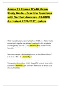Ammo 51 Course MV-DL Exam &NewLine;Study Guide &ndash; Practice Questions &NewLine;with Verified Answers&period; GRADED &NewLine;A&plus;&period; Latest 2026&sol;2027 Update 