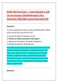 NURS 100 Final Exam &mdash; Questions & Answers 2026 &mdash; Practice Q&A with Rationales