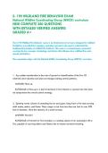 S- 190 WILDLAND FIRE BEHAVIOR EXAM &colon;&NewLine;National Wildfire Coordinating Group &lpar;NWCG&rpar; curriculum &vert;&NewLine;NEW COMPLETE 280 QUESTIONS&NewLine;WITH DETAILED VERIFIED ANSWERS&NewLine;GRADED A&plus;&NewLine;