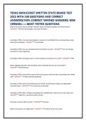 Texas Manicurist Written State Board Test with 300 Questions and Answers 