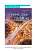 Business Driven Technology &ndash; 10th Edition by Paige Baltzan &vert; Complete Solutions manual &lpar;All Chapters&rpar; ISBN&colon; 9781259924927&NewLine;