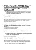 SSI ITC FINAL EXAM &ndash; EXAM QUESTIONS AND &NewLine;CORRECT ANSWERS &lpar;VERIFIED ANSWERS&rpar; &NewLine;PLUS RATIONALE &vert; 2027 Q&A &vert; INSTANT &NewLine;DOWNLOAD PDF