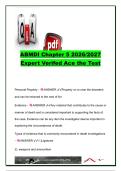ABMDI Chapter 5 2026&sol;2027 &vert; 49 Questions & Answers &vert; Evidence&comma; Chain of Custody&comma; Personal Property & Death Investigation &vert; ABMDI