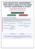 D446 Objective Assessment - WGU Adult Health II OA &lpar;2026&rpar; &vert; 190 Q&A with Rationales & Study Guide&NewLine;&NewLine;