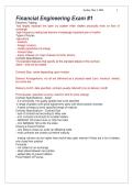 Financial Engineering Exam Study Guide 
