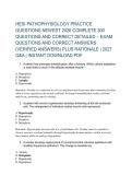 HESI PATHOPHYSIOLOGY PRACTICE &NewLine;QUESTIONS NEWEST 2026 COMPLETE 300 &NewLine;QUESTIONS AND CORRECT DETAILED &ndash; EXAM &NewLine;QUESTIONS AND CORRECT ANSWERS &NewLine;&lpar;VERIFIED ANSWERS&rpar; PLUS RATIONALE &vert; 2027 &NewLine;Q&A &vert; INSTANT DOWNLOAD PDF